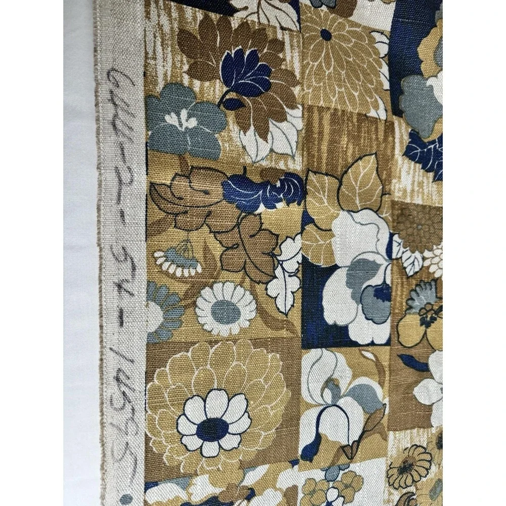 Vintage Boris Kroll Fabrics Kabuki MCM 3 3/4 Yards Continuous Fabric